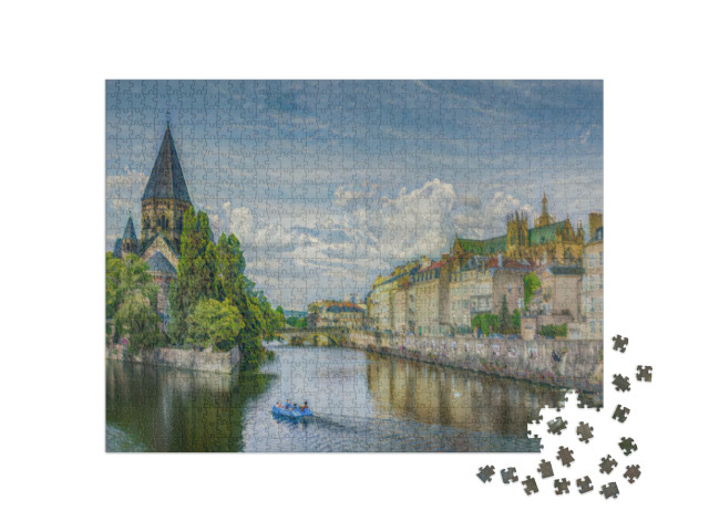 Puzzle de 1000 pièces « dans le style artistique de Claude Monet - Metz, Lorraine - Collection de puzzles Artistes & Tableaux »