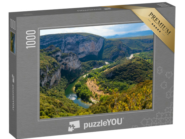 Puzzle de 1000 pièces « Panorama des gorges de l'Ardèche en Provence dans le sud de la France »