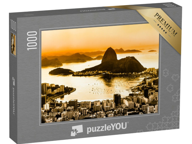 Puzzle de 1000 pièces « Pain de Sucre et plage de Botafogo à Rio de Janeiro, Brésil »