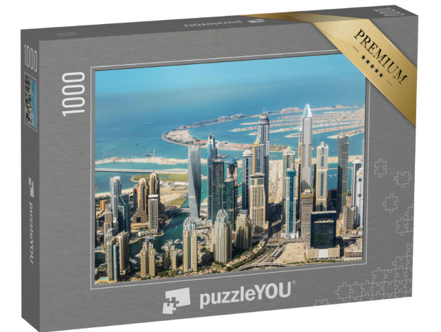 Puzzle de 1000 pièces « Skyline de Dubai Marina et Palm Jumeirah, Émirats arabes unis »
