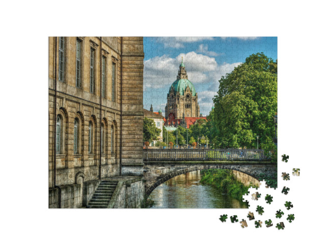 Puzzle de 1000 pièces « Mairie de la ville de Hanovre »