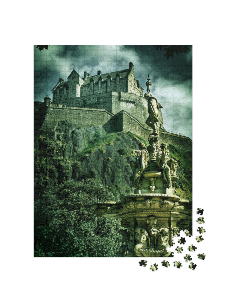 Puzzle de 1000 pièces « Photo du château d'Édimbourg, »