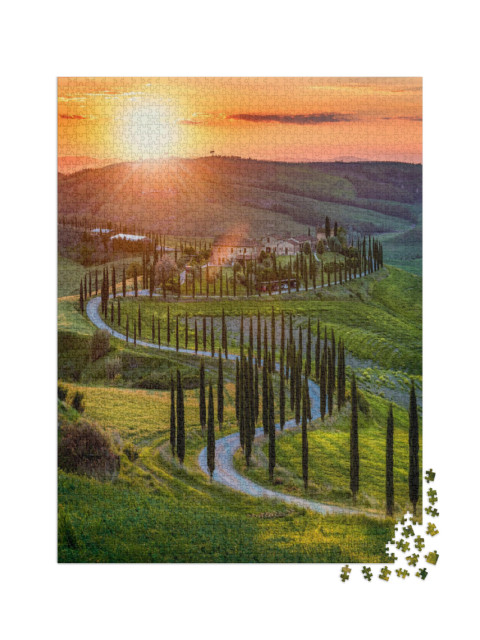 Puzzle de 2000 pièces « Printemps en Toscane, Italie »