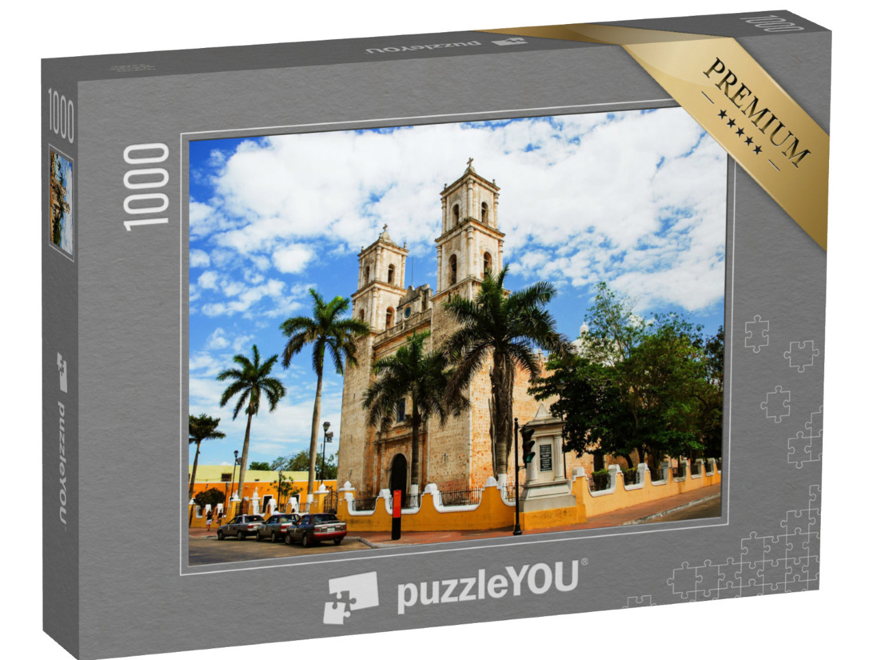 Puzzle de 1000 pièces « Cathédrale San Servasio à Valladolid, Yucatan, Mexique »