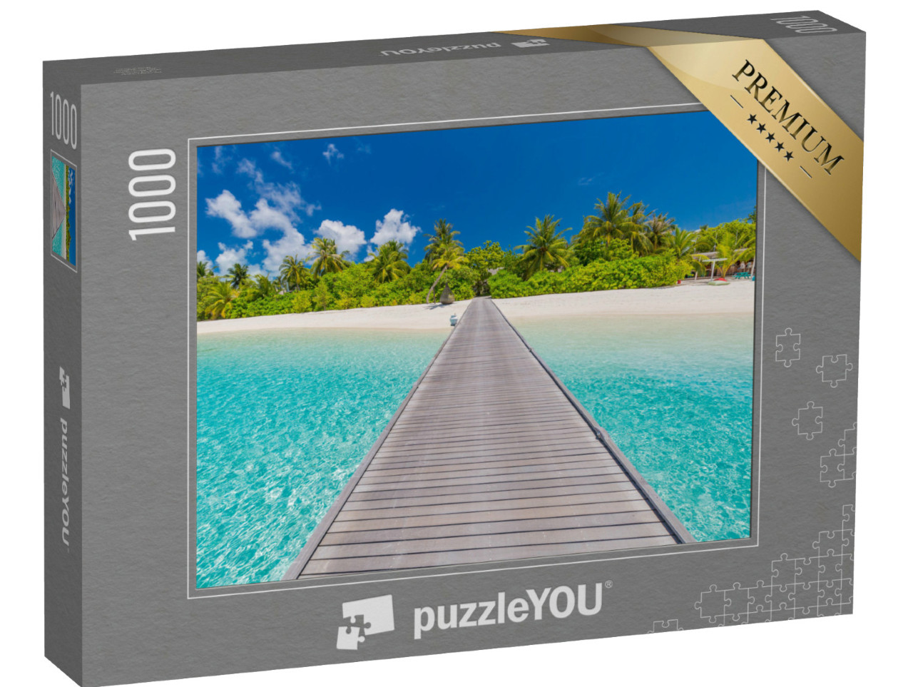 Puzzle de 1000 pièces « Impression de plage aux Maldives »