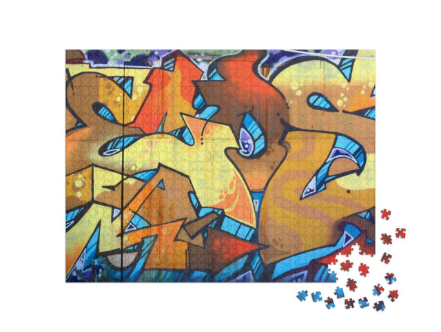 Puzzle de 1000 pièces « Peinture abstraite de graffiti »