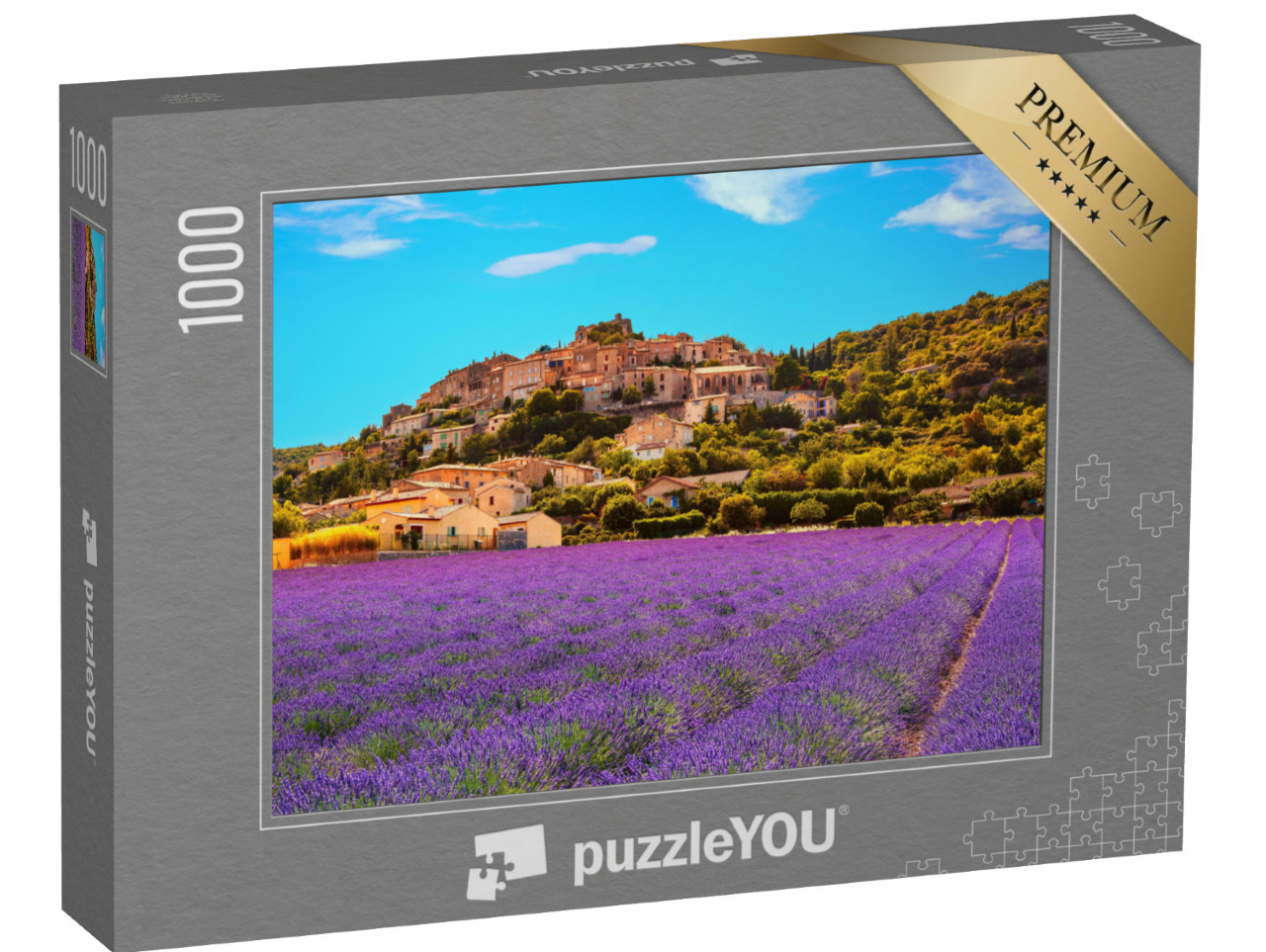 Puzzle de 1000 pièces « Simiane la Rotonde : village plein de lavande, Provence, France »