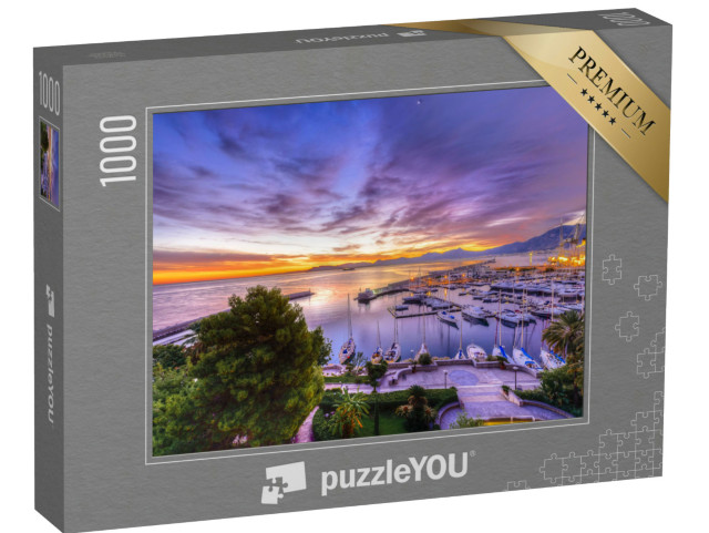 Puzzle de 1000 pièces « Yachts blancs dans le port de Palerme »
