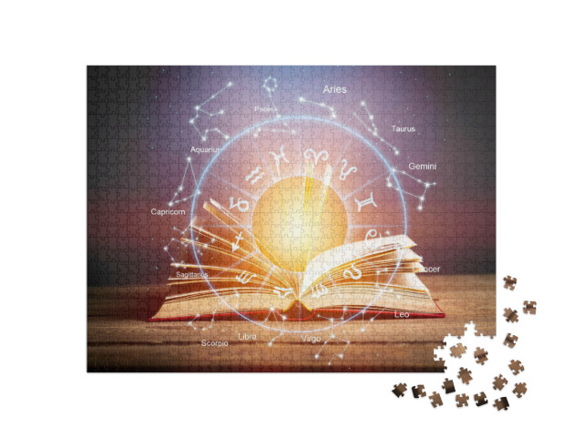 Puzzle de 1000 pièces « Horoscope, astrologie, signes du zodiaque, mythe, étoiles »