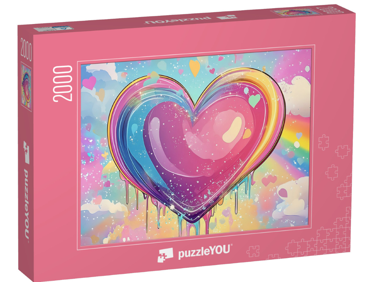 Puzzle de 2000 pièces « Cœur arc-en-ciel »