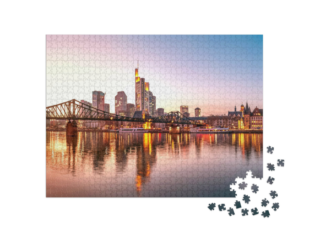 Puzzle de 1000 pièces « Eisener Steg, Francfort-sur-le-Main, Allemagne »