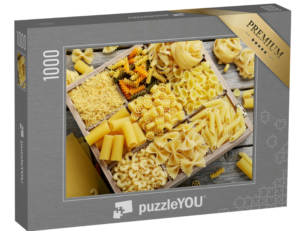 Puzzle de 1000 pièces « Différents types de pâtes »
