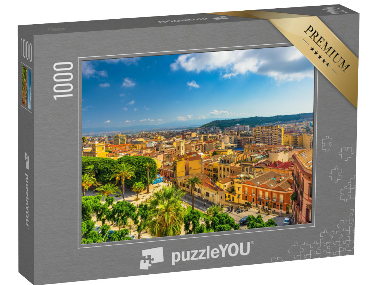 Puzzle de 1000 pièces « Vieille ville de Cagliari, Sardaigne, Italie »