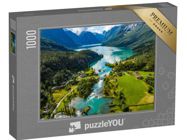 Puzzle de 1000 pièces « Le lac Lovatnet dans la vallée de Lodal, Norvège »
