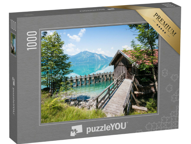 Puzzle de 1000 pièces « Ancienne cabane de pêcheur au Walchensee »