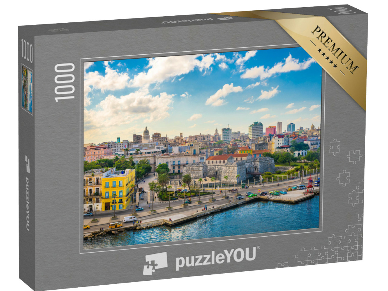 Puzzle de 1000 pièces « Skyline du centre-ville sur le Malecon, La Havane, Cuba »