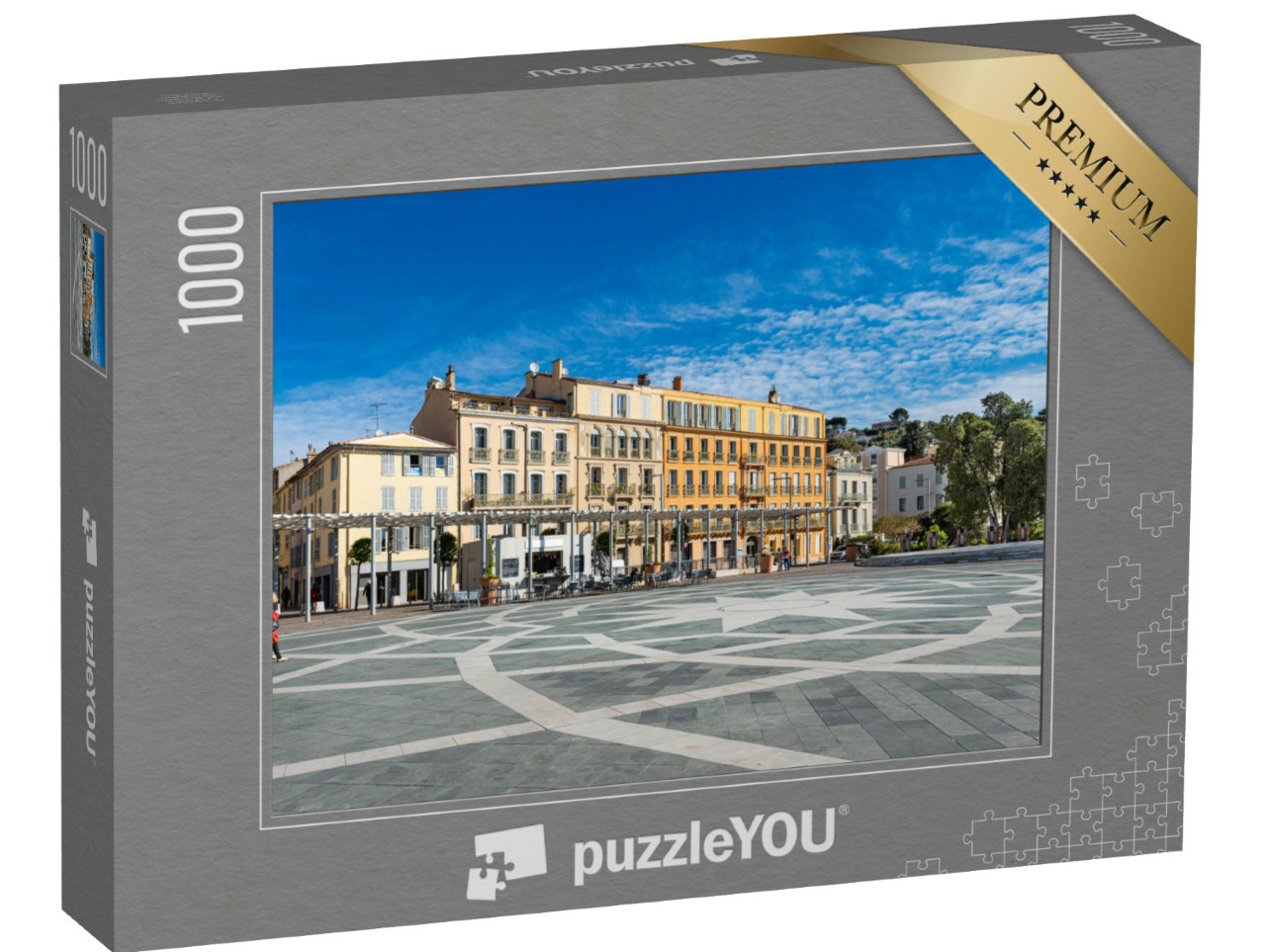 Puzzle de 1000 pièces « La place Clemenceau dans la ville de Hyères, France »