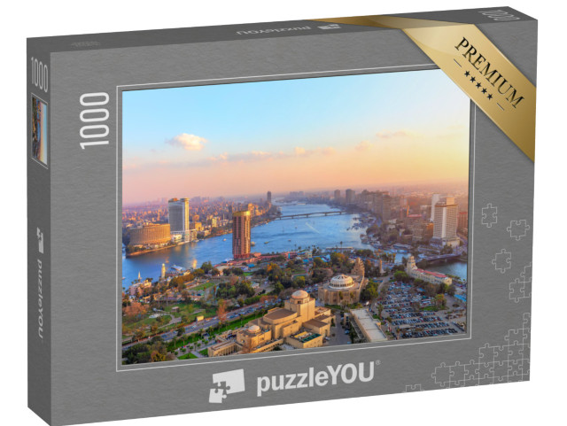 Puzzle de 1000 pièces « Vue aérienne du Caire au coucher du soleil »