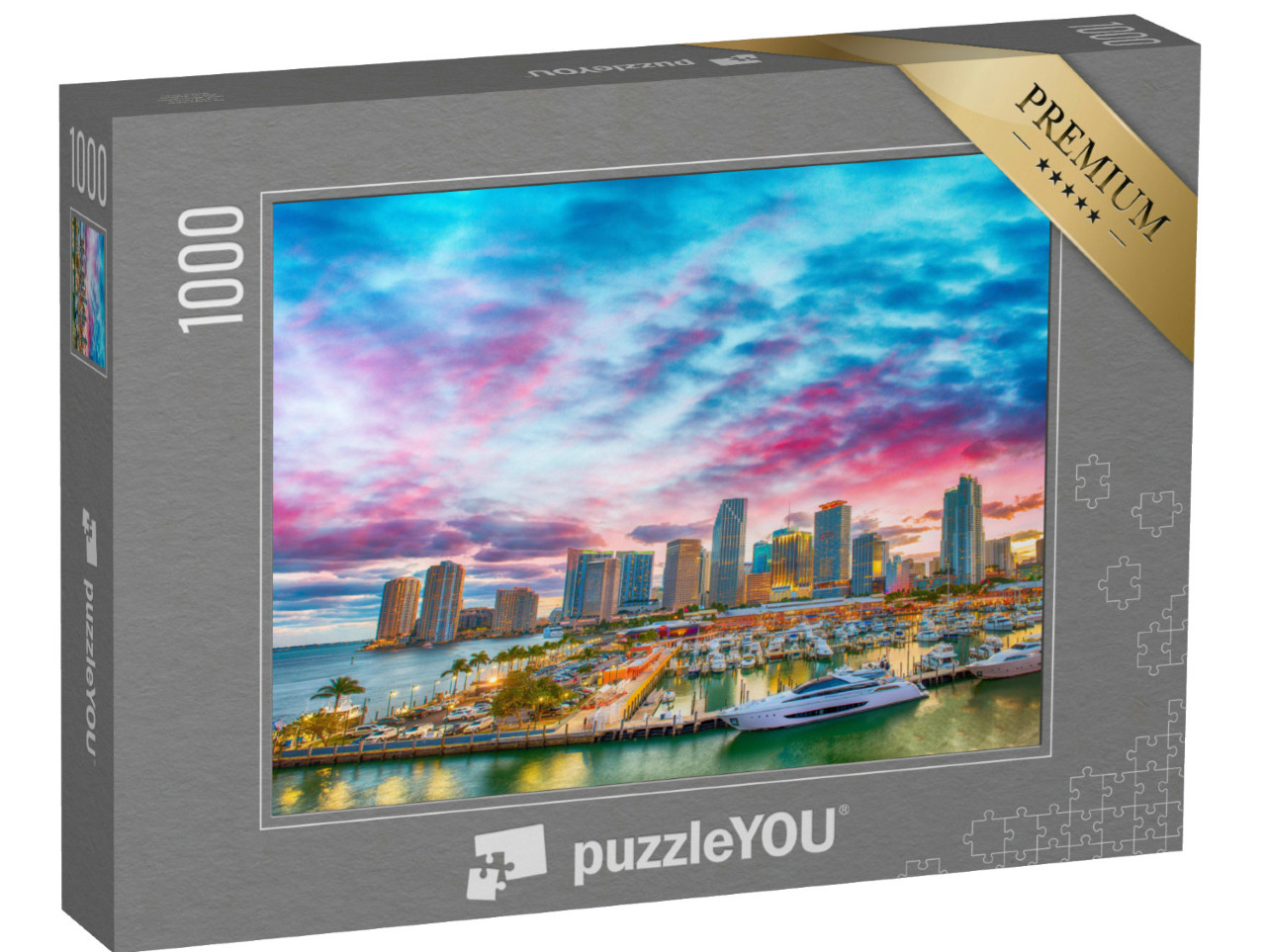 Puzzle de 1000 pièces « Crépuscule sur Miami, Floride »