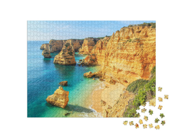 Puzzle de 1000 pièces « Blick auf Praia da Rocha in Portimao, Algarve, Portugal »
