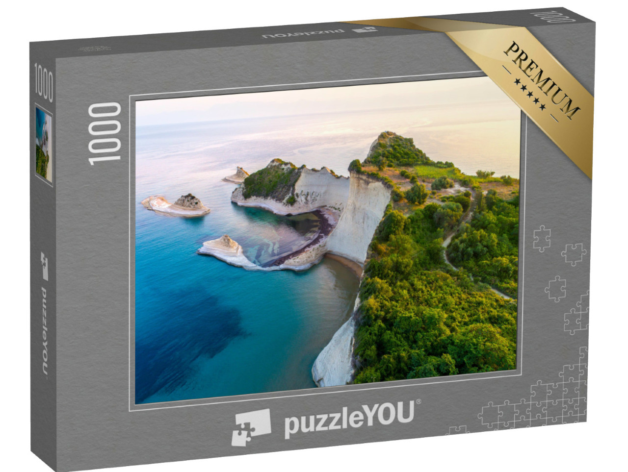 Puzzle de 1000 pièces « Belle vue sur le cap Drastis, Corfou, Grèce »