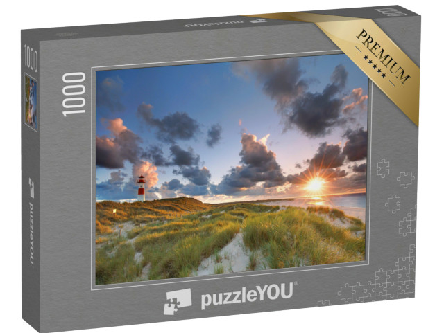 Puzzle de 1000 pièces « Phare de List sur l'île de Sylt dans la mer du Nord, Allemagne »