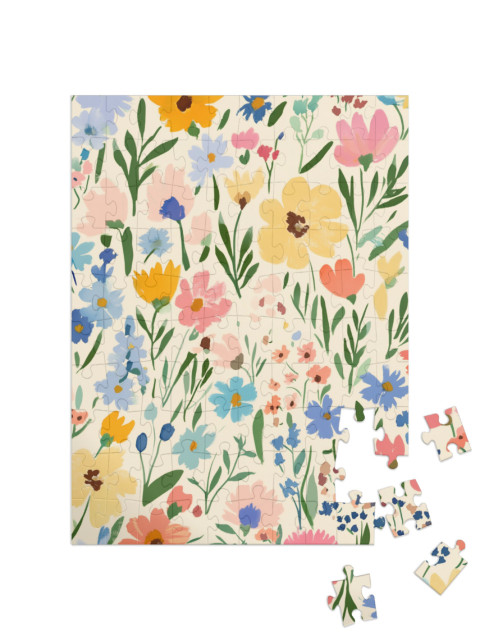Puzzle de 100 pièces « Mer de fleurs »