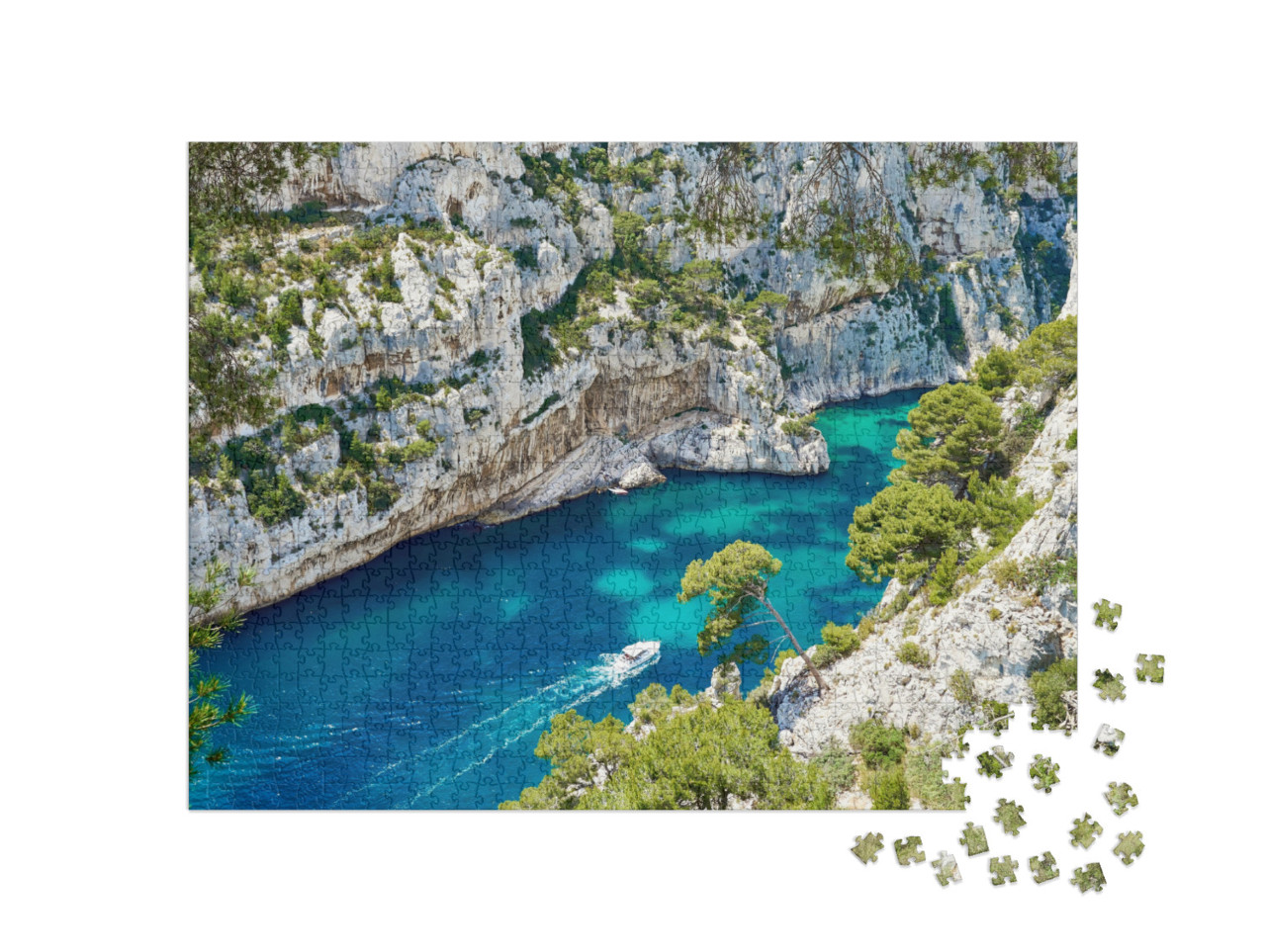 Puzzle de 1000 pièces « Calanque "d'En-Vau" dans le Parc national des Calanques, près de Marseille en Provence »