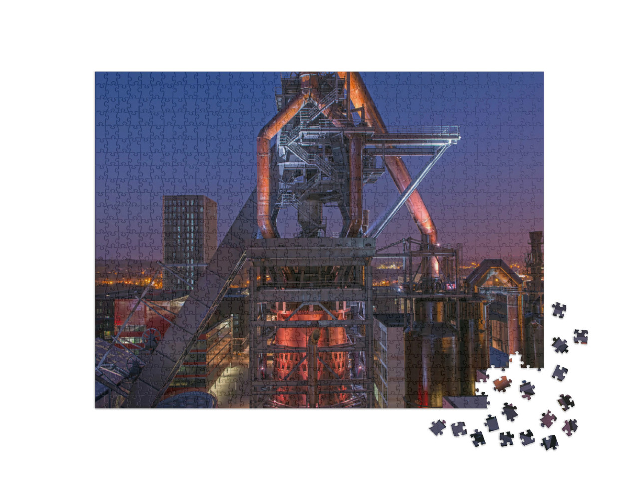 Puzzle de 1000 pièces « Haut-fourneau A, Hauts-fourneaux de Belfal, Luxembourg »