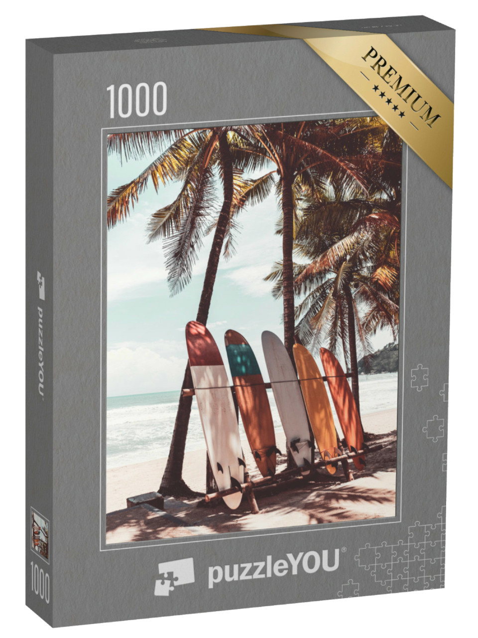 Puzzle de 1000 pièces « Planches de surf sous les palmiers »