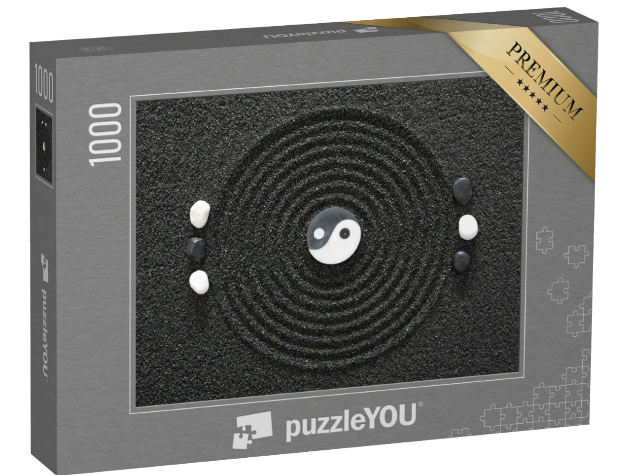 Puzzle de 1000 pièces « Jardin zen avec pierre du Yin et du Yang »
