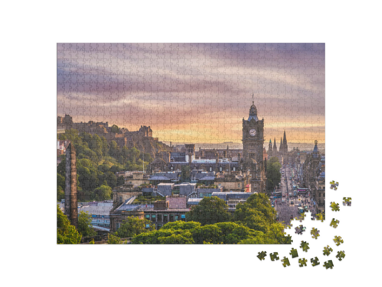 Puzzle de 1000 pièces « Vue aérienne d'Édimbourg, Écosse »