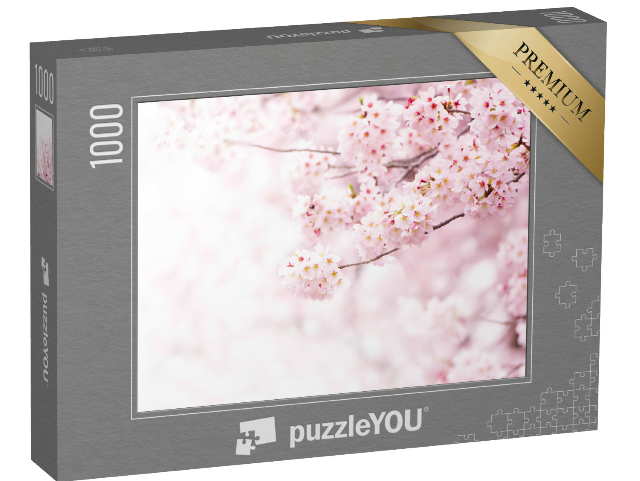 Puzzle de 1000 pièces « Les cerisiers en fleurs dans toute leur splendeur »