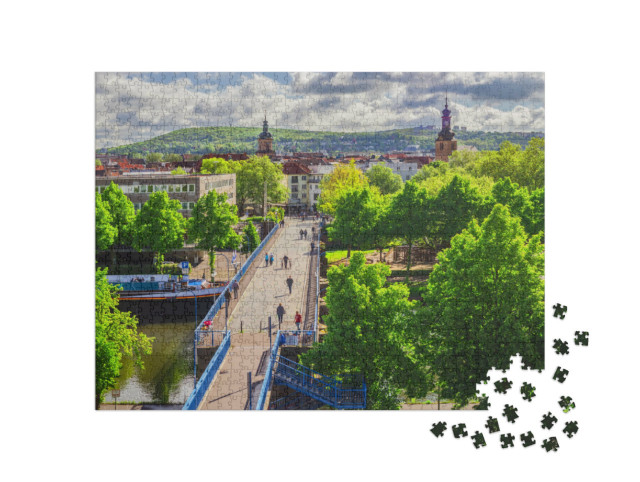 Puzzle de 1000 pièces « Sarrebruck : vieux pont et vieille ville, Sarre, Allemagne »
