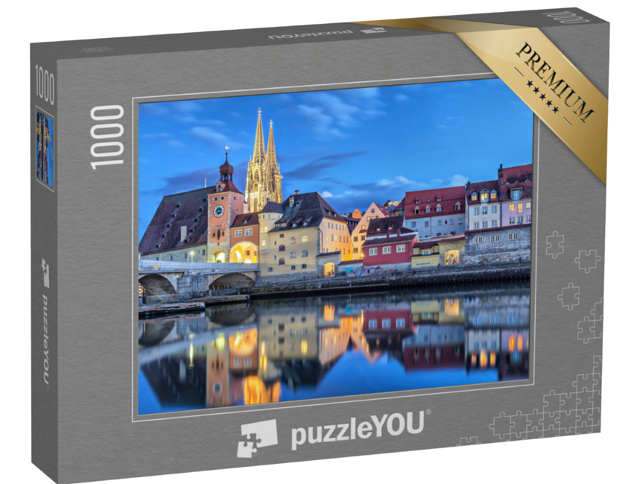 Puzzle de 1000 pièces « Historische Steinerne Brücke, Regensburg, Allemagne »