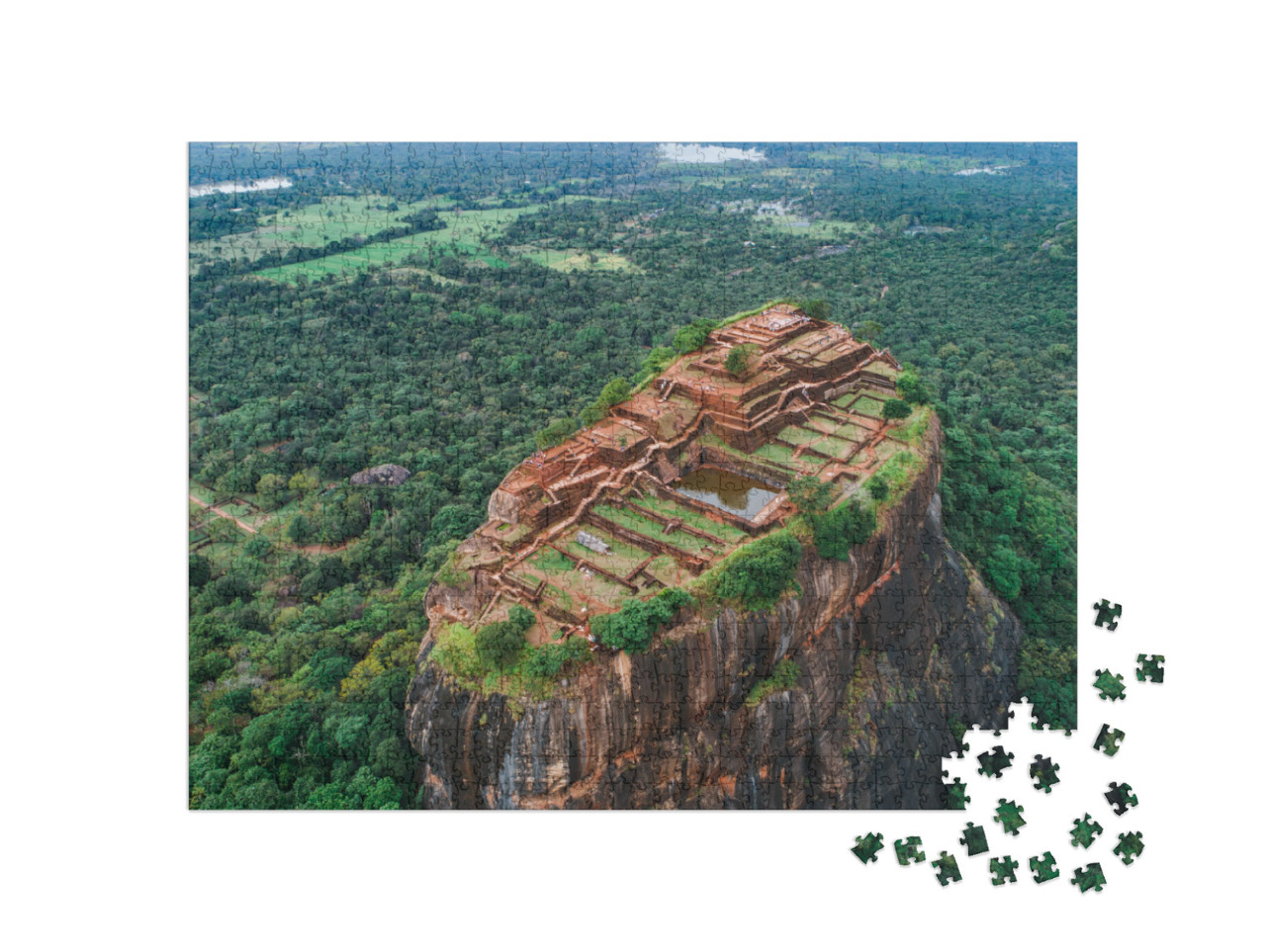 Puzzle de 1000 pièces « Sigiriya le rocher du lion, forteresse rocheuse au Sri Lanka »