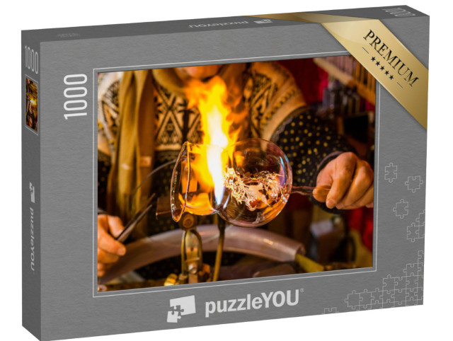 Puzzle de 1000 pièces « La fabrication de boules de Noël en verre »