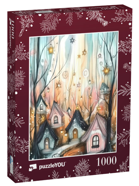 Puzzle de 1000 pièces « Une forêt de Noël bizarre »