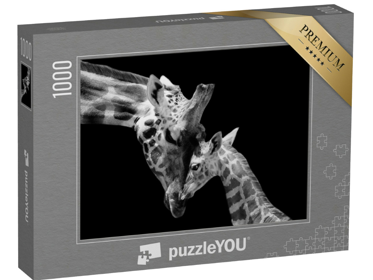 Puzzle de 1000 pièces « Mère girafe et son petit »