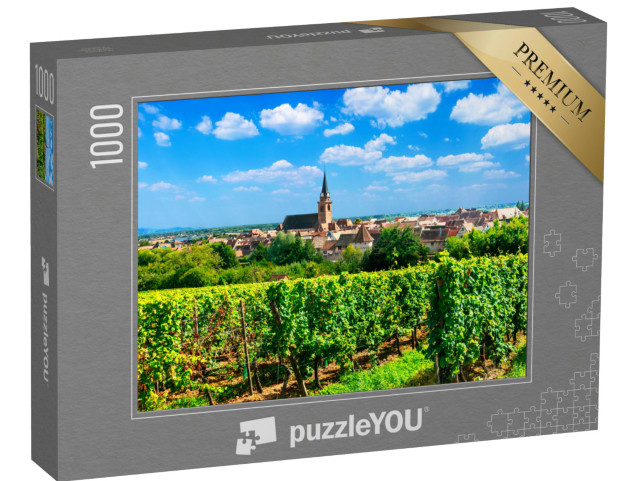 Puzzle de 1000 pièces « L'Alsace en France - la fameuse "route des vignes" - beaux vignobles et villages traditionnels »