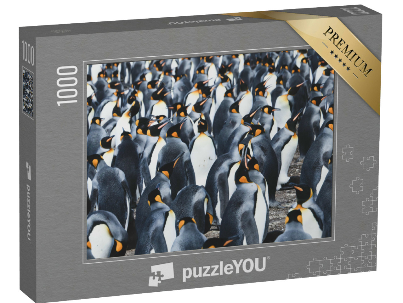 Puzzle de 1000 pièces « Grande colonie de manchots royaux sur les îles Falkland »