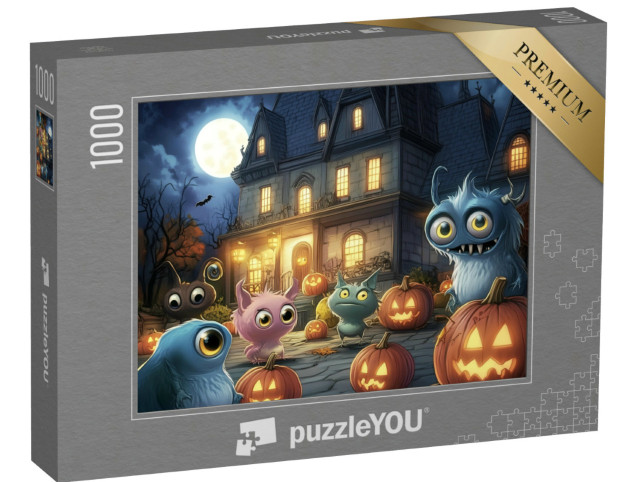 Puzzle de 1000 pièces « Amis des monstres à Halloween »