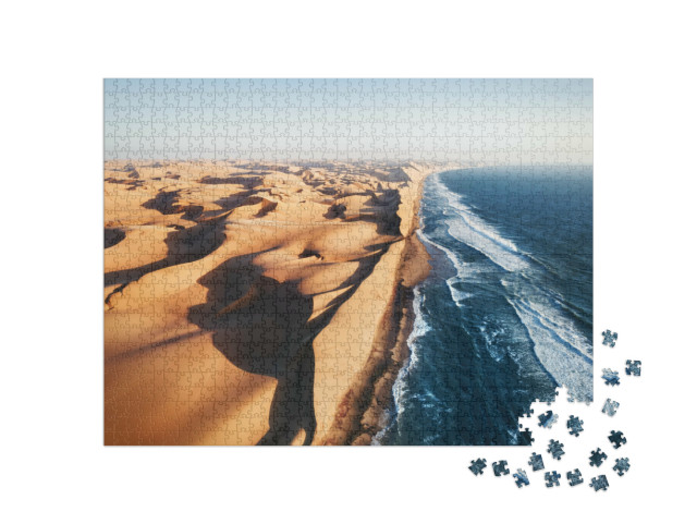 Puzzle de 1000 pièces « Lieu de rencontre entre le désert du Namib et l'océan Atlantique »