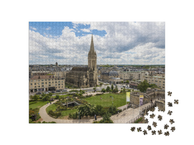 Puzzle de 1000 pièces « L'église Saint-Pierre depuis le château de Caen »