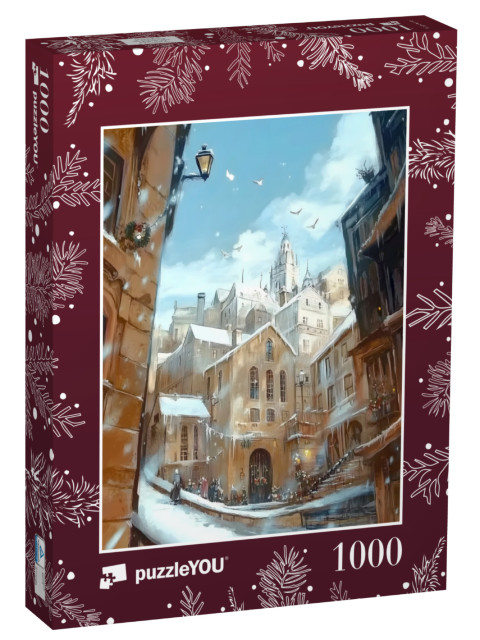 Puzzle de 1000 pièces « Matin de Noël au-dessus de la vieille ville »