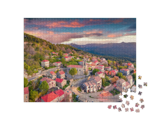 Puzzle de 1000 pièces « Vue matinale de l'île de Corse, France, Europe »