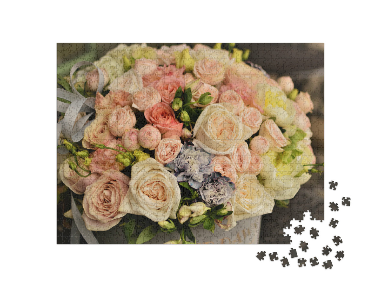 Puzzle de 1000 pièces « Un bouquet de fleurs délicates »