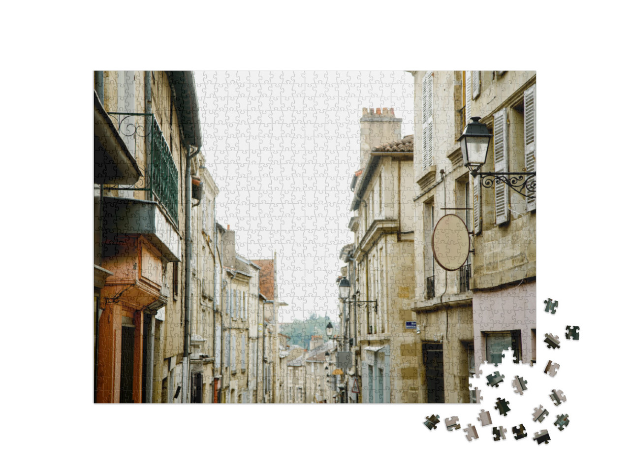 Puzzle de 1000 pièces « Rue de la vieille ville française. Poitiers »