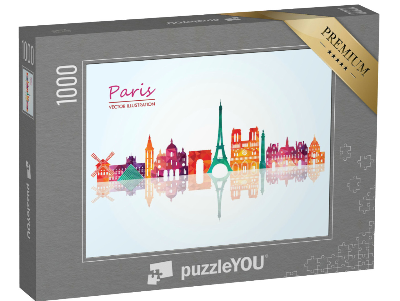 Puzzle de 1000 pièces « Paris, en France. Illustration vectorielle »