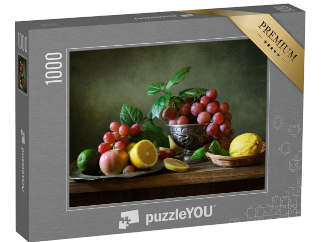 Puzzle de 1000 pièces « Nature morte avec des fruits, dressée de manière décorative »